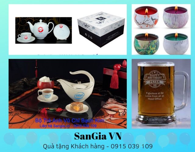 Bộ ấm trà thương hiệu Minh Long làm quà tặng